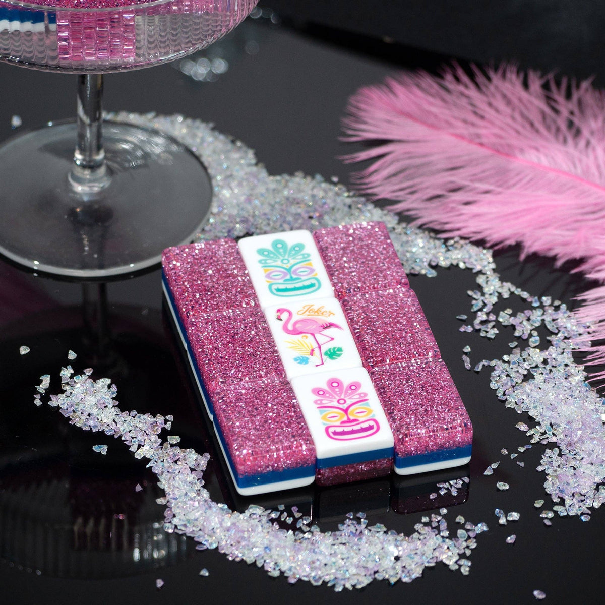Palm Beach Mahjong Set - Pink Stardust