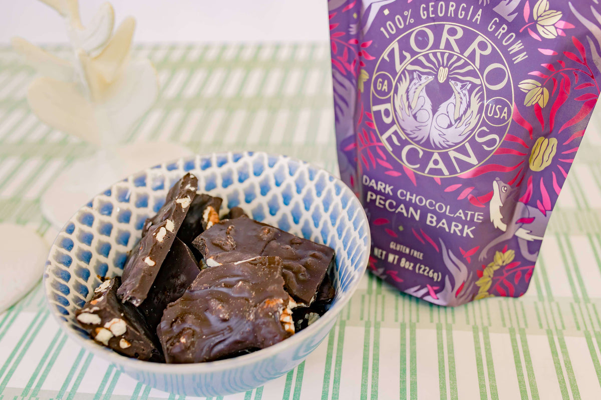 Dark Chocolate Pecan Bark 8oz