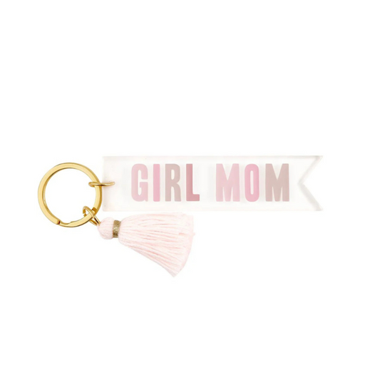 Acrylic Keychain - girl mom