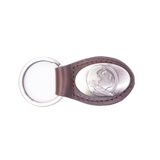 FSU Seminoles Oval Leather Key Fob.