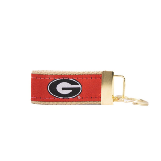 Georgia Bulldogs Collegiate Woven Ribbon Key Chain