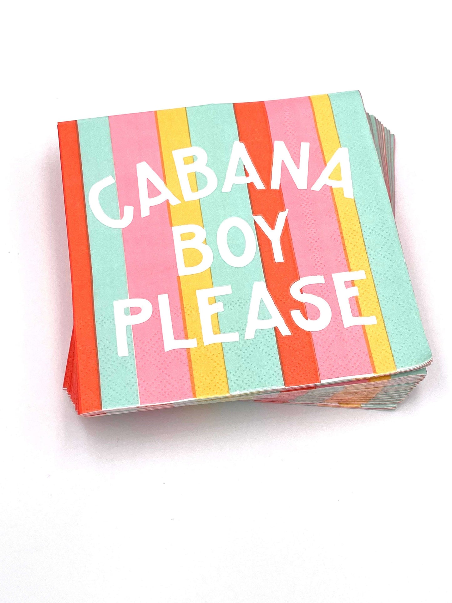 Pool Party Cocktail Funny Napkins | Cabana Boy Please -
