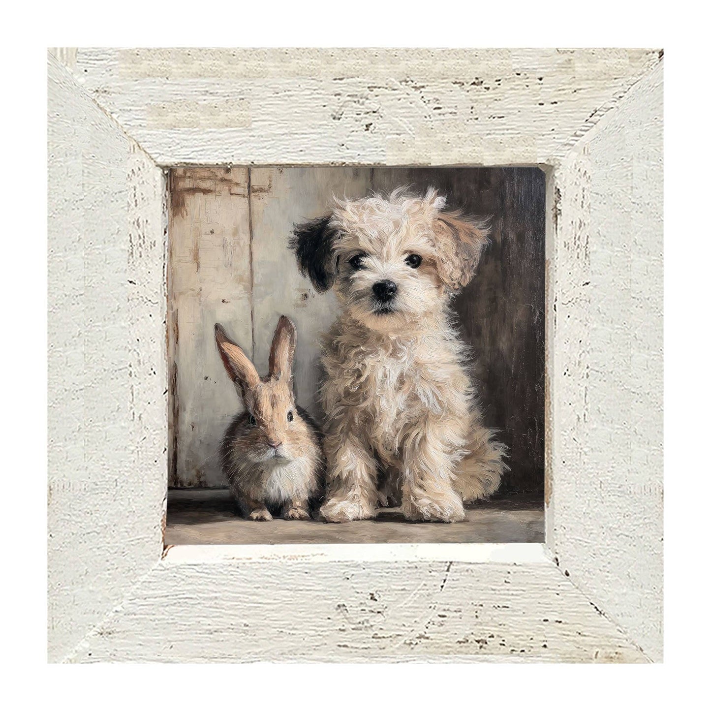 Dog Posing with Bunny