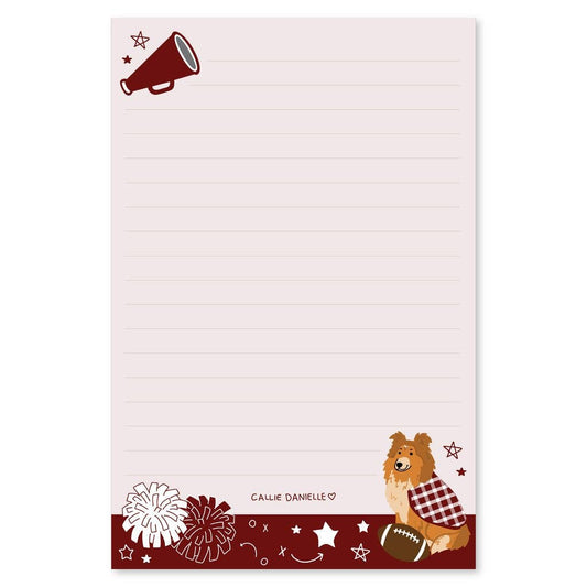 College Station Football Game Day 4x6 Lined Notepad