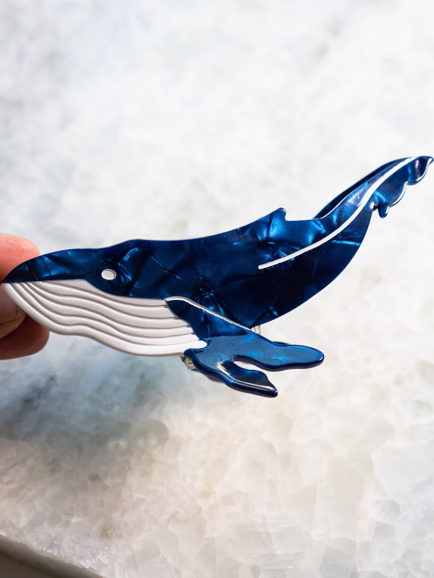 Eco Friendly Blue Whale Hair Clip, Large