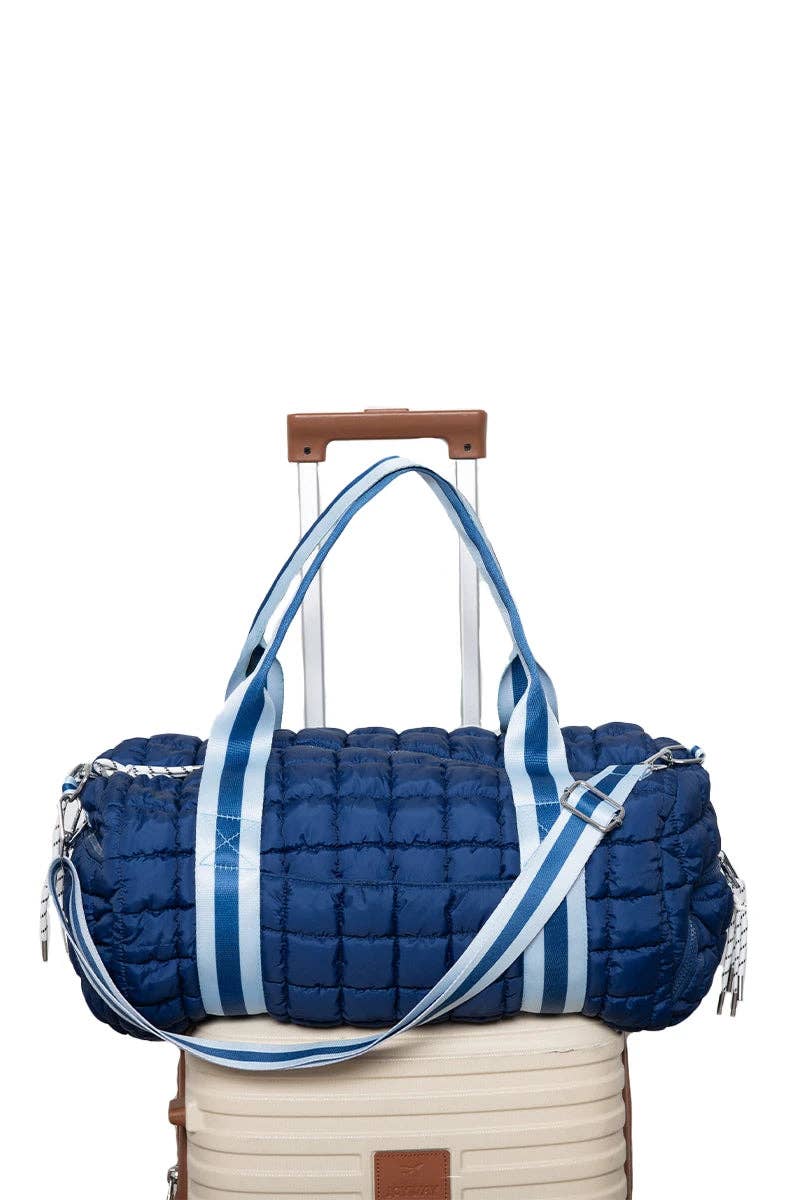 Navy Striped Women's Weekender Bag
