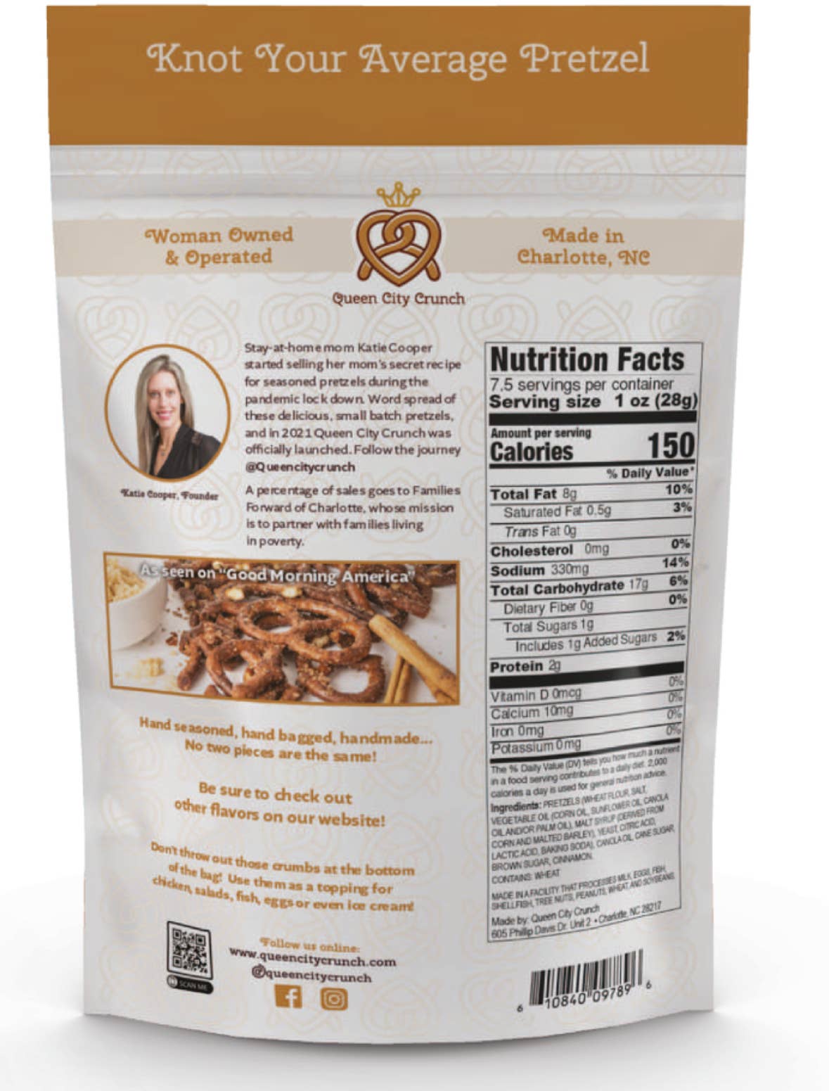 Cinnamon Sugar pretzels 7.5oz