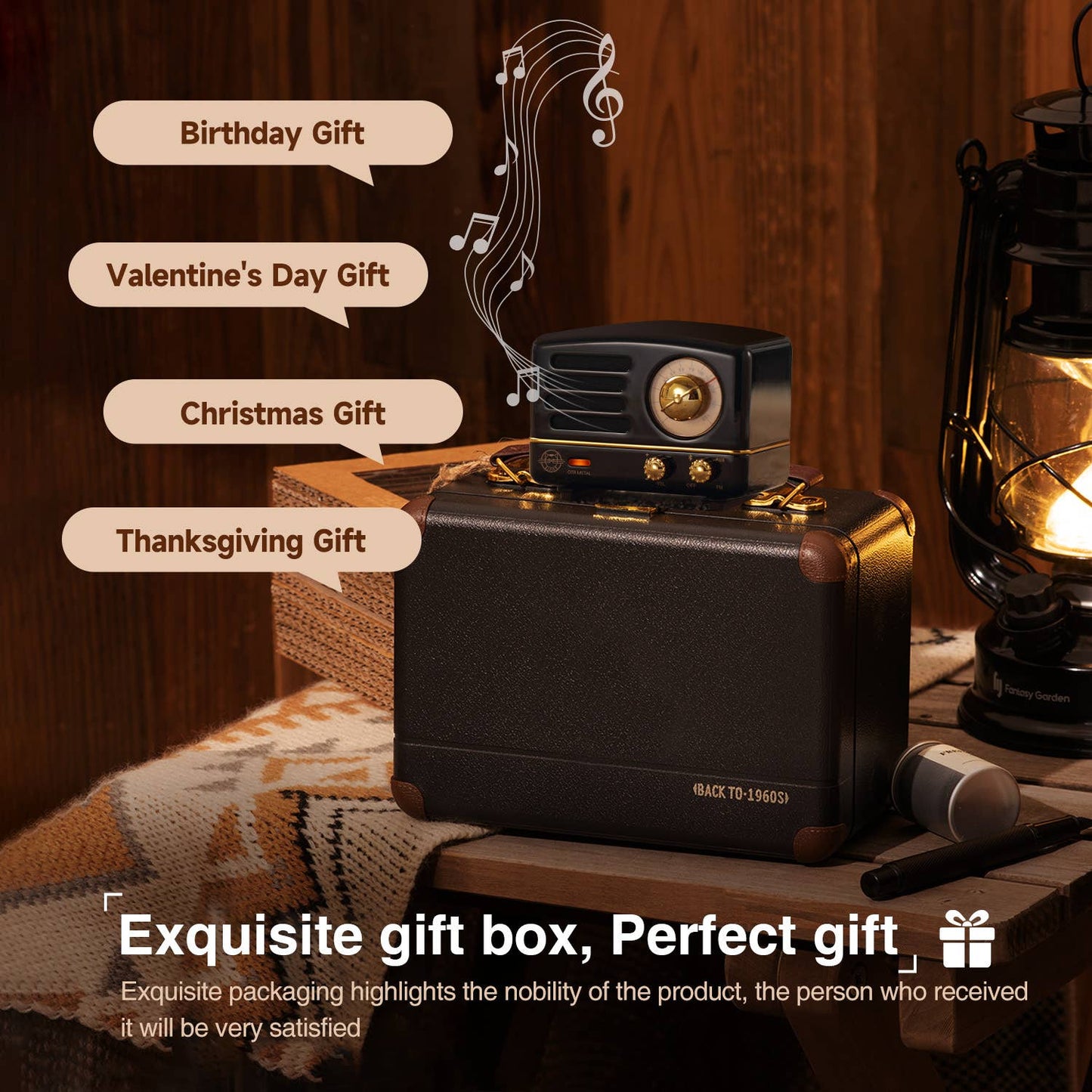 MUZEN OTR Metal Wireless Portable FM Radio Bluetooth Speaker