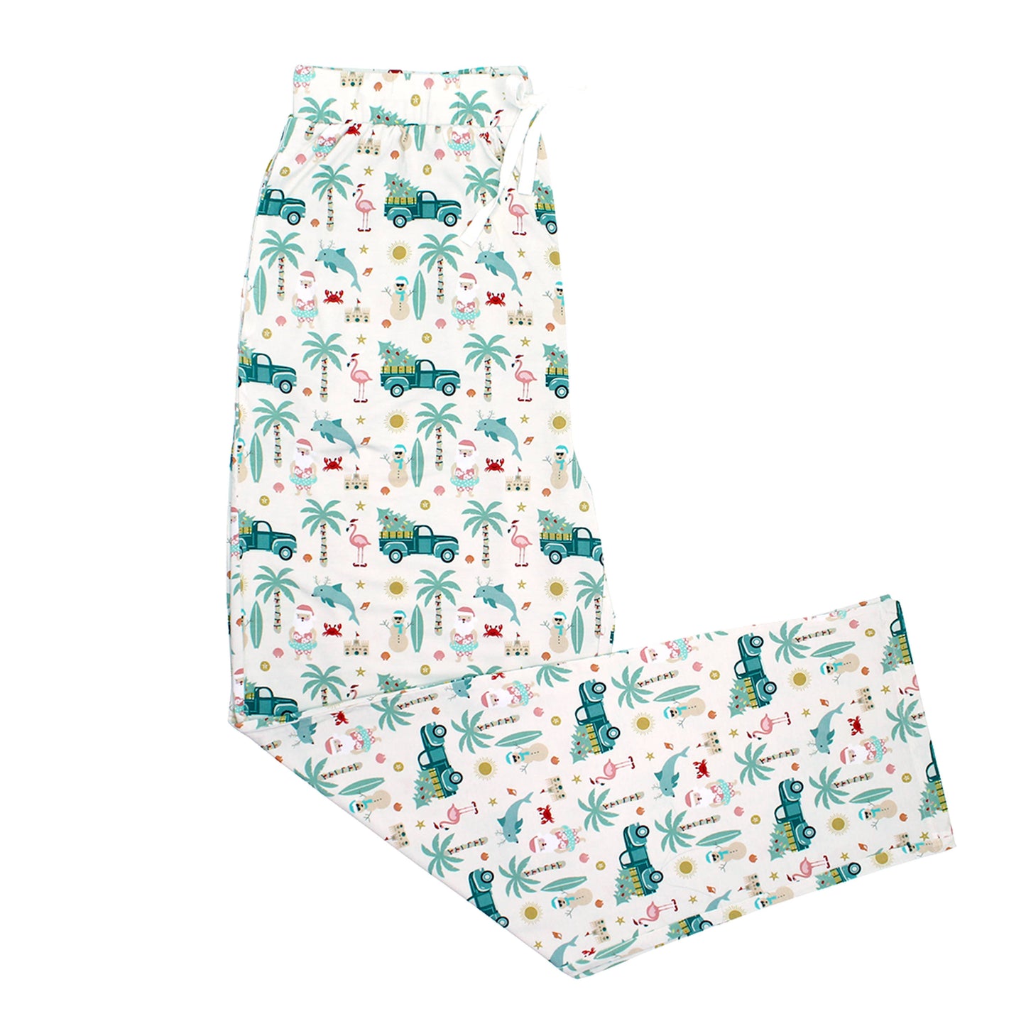 Coastal Christmas Adult Bamboo Pajama Relaxed Lounge Pants