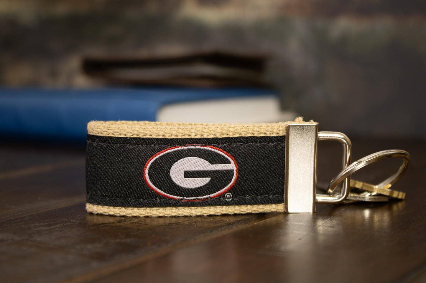 Georgia Bulldogs Collegiate Woven Ribbon Key Chain