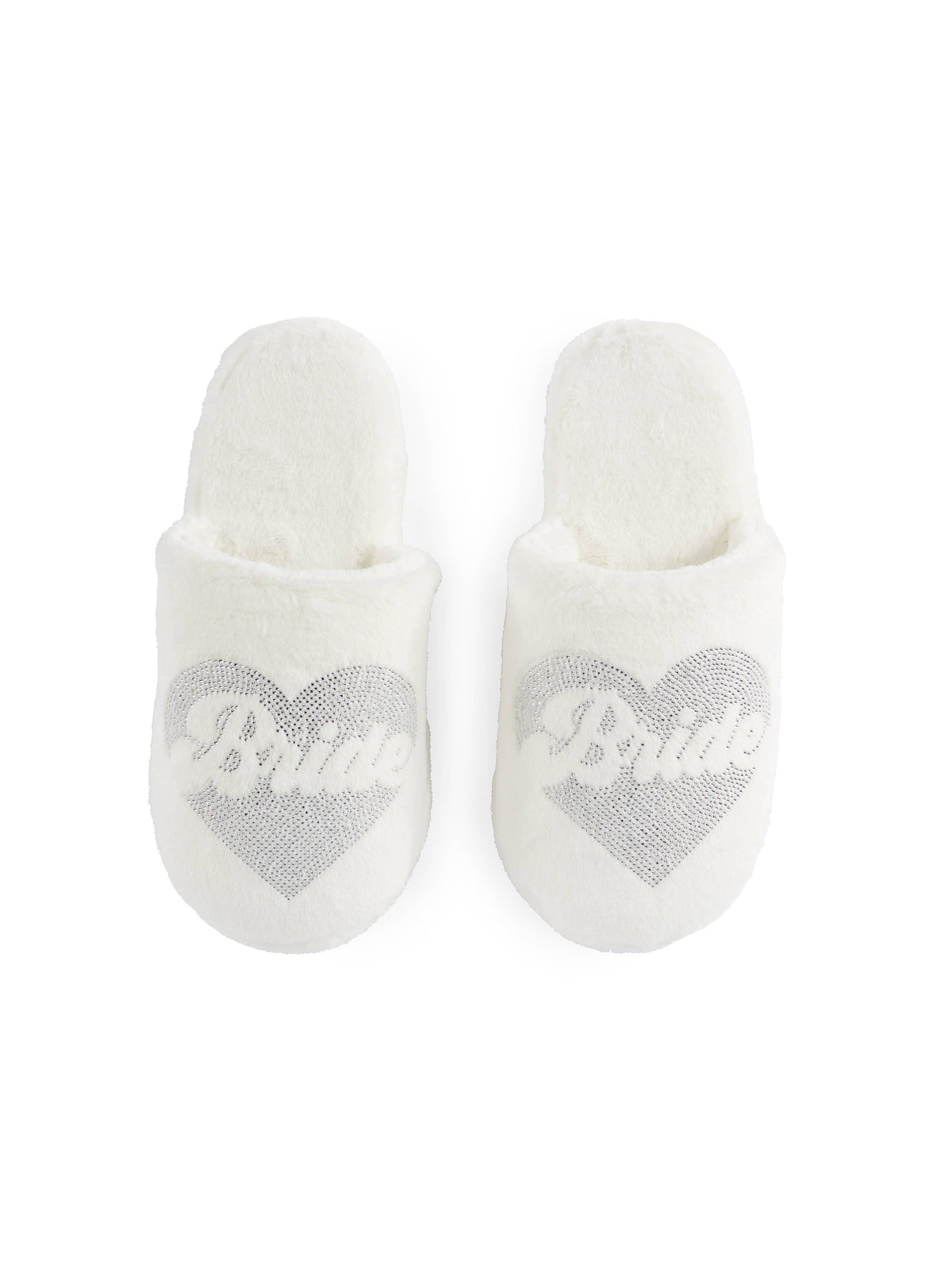 Bride Heart Slippers, Ivory
