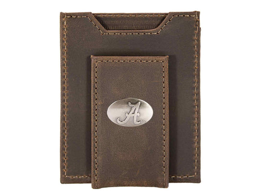 Alabama Crimson Tide  Magnetic Front Pocket Leather Wallet.