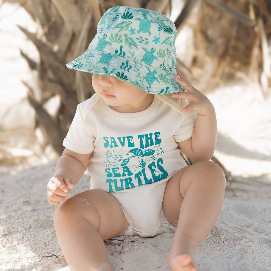Save the Sea Turtles Ocean Conservation Cotton Baby Onesie