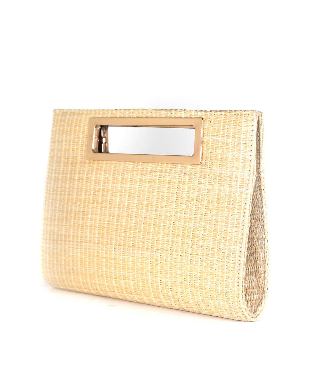 Chloe Clutch - Straw - Gold Charm - WS