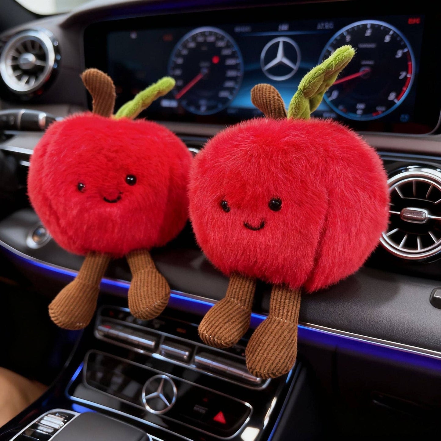 Creative Apple Plush Keychain Toy for Casual Style