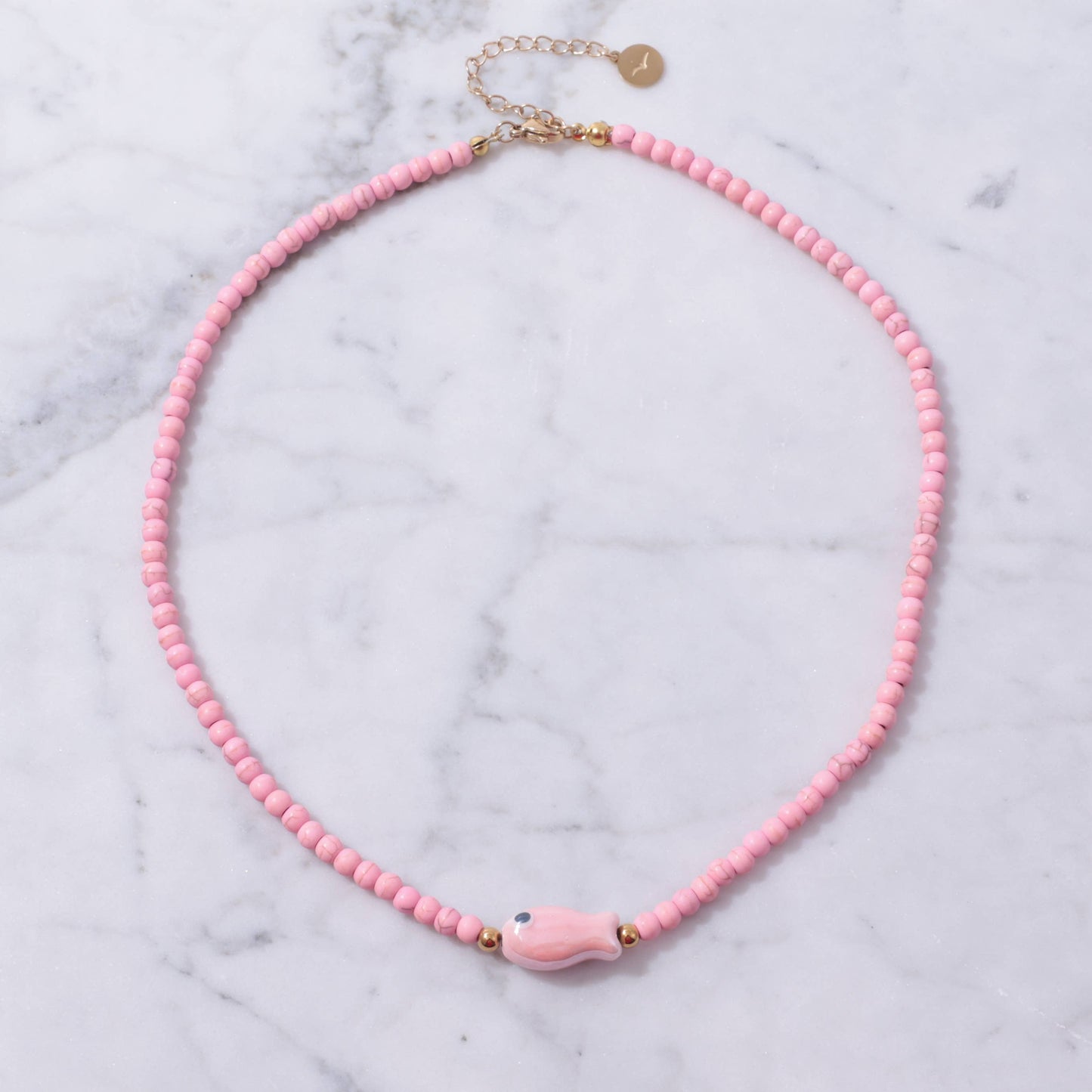 Good Luck Fish Bahama Wood Bead Necklace