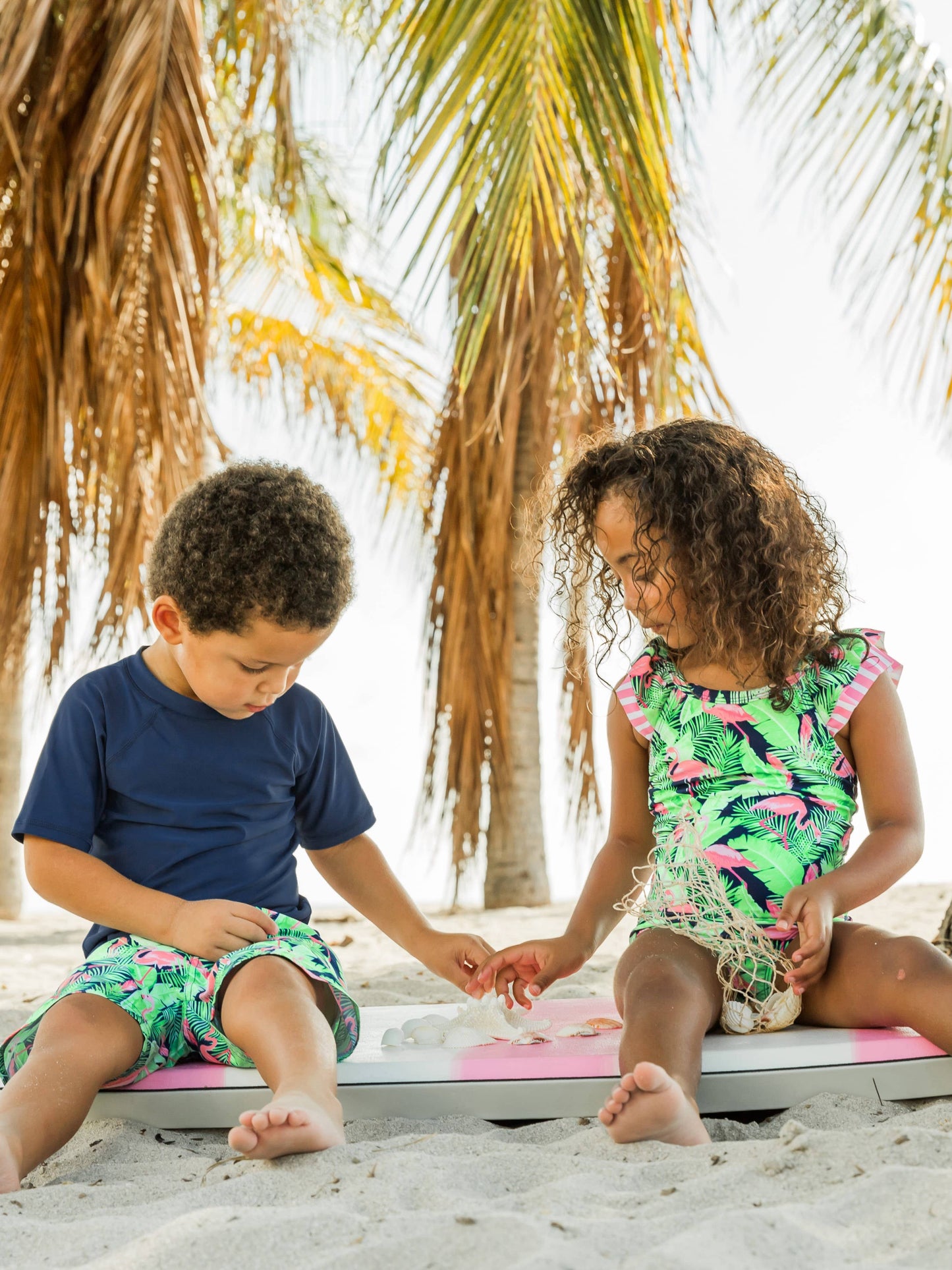 Boys Flamingo Frenzy Swim Trunks