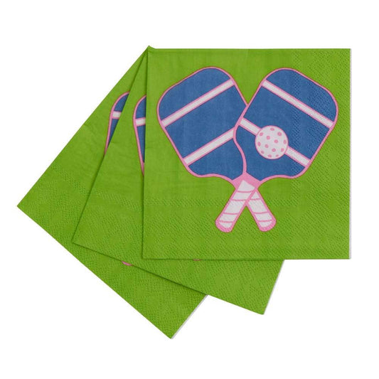 Pickleball Green  Paper Cocktail Napkins