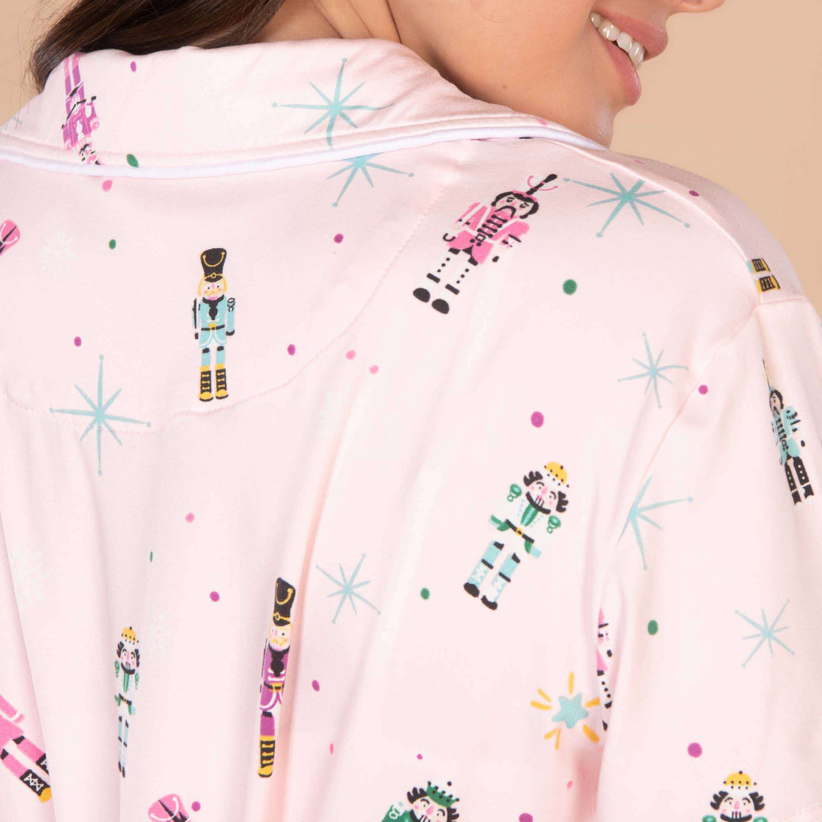 Nutcracker Parade Pajama Top | Pink Christmas PJs For Women