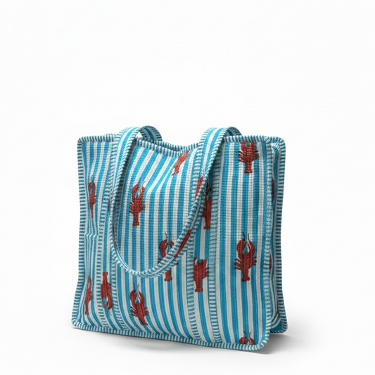 Blue Lobster Tote
