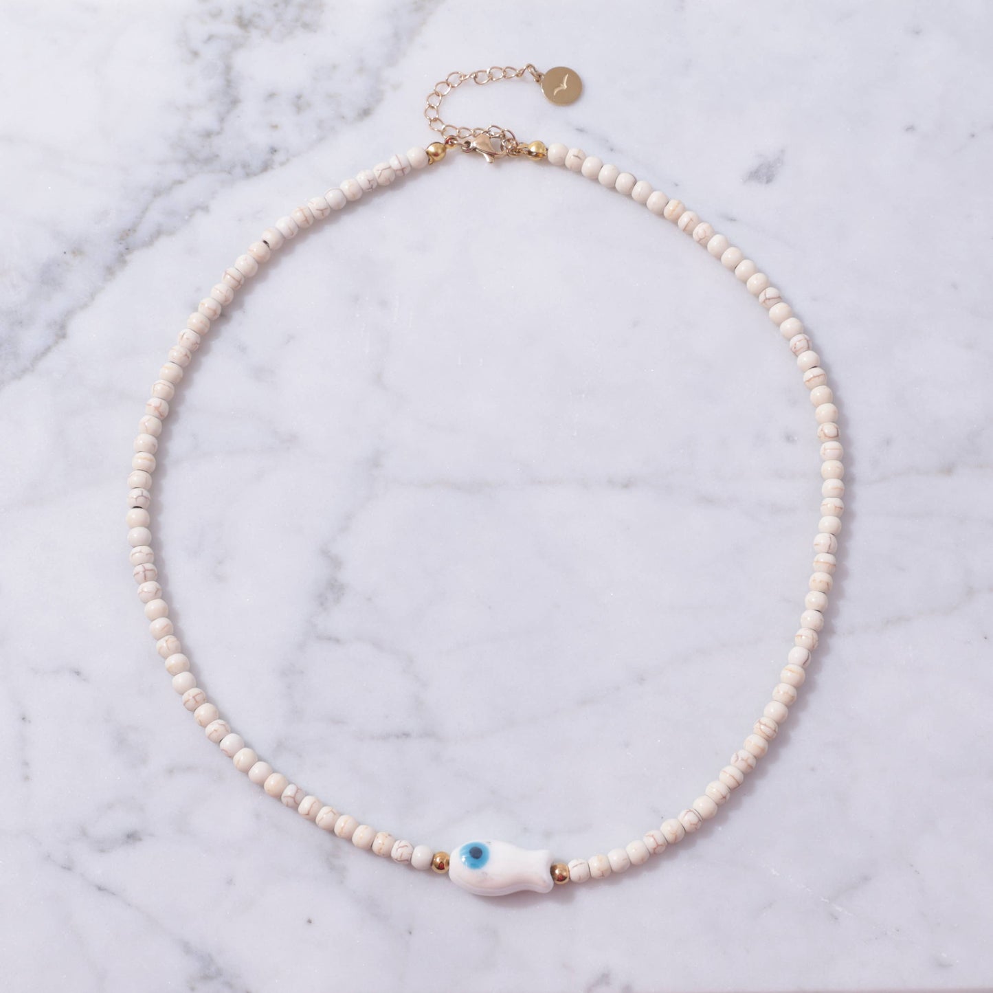 Good Luck Fish Bahama Wood Bead Necklace