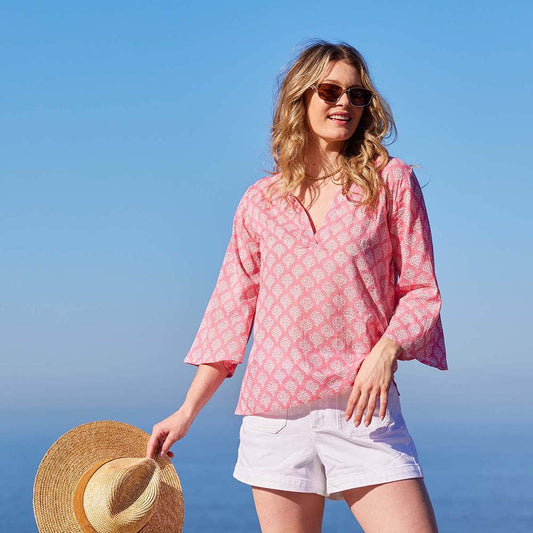 Fifer Pink Cotton Kurta Tunic