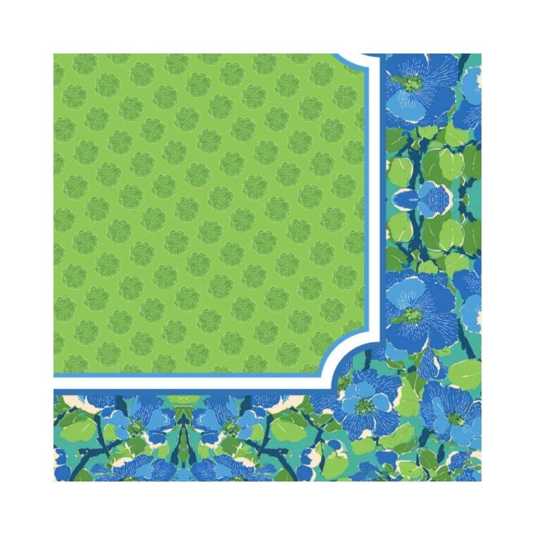 NEOPRENE Palm Beach Collection Mahjong Mat | Pink Blue Lime