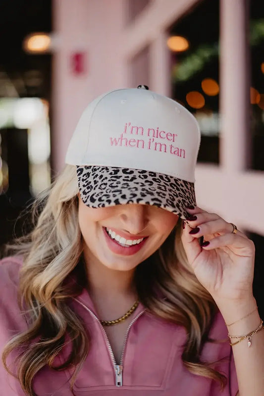 I'm Nicer When I'm Tan Two-Toned Vintage Hat