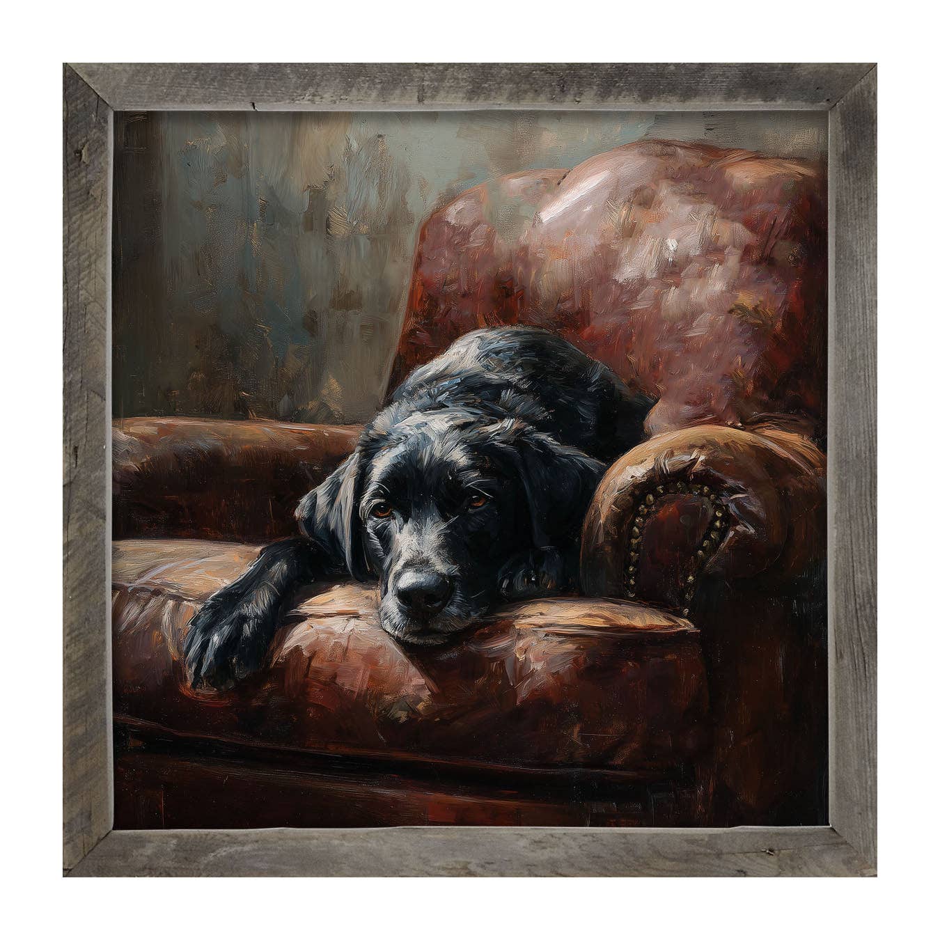 Armchair with Black Lab