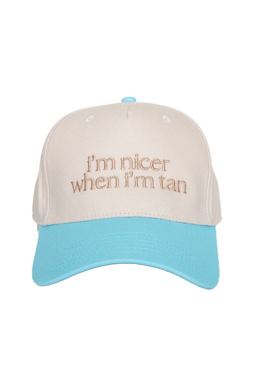 I'm Nicer When I'm Tan Two-Toned Vintage Hat
