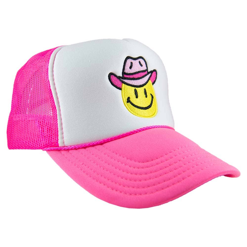 Cowboy Hat Happy Face Western Foam Hat