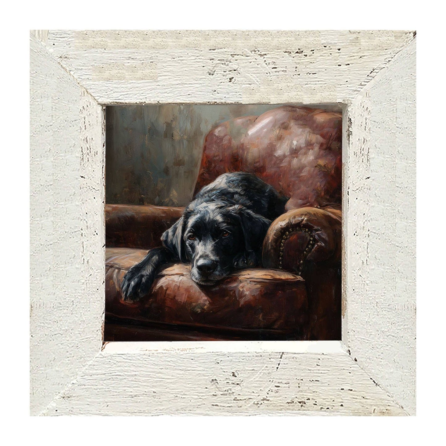 Armchair with Black Lab
