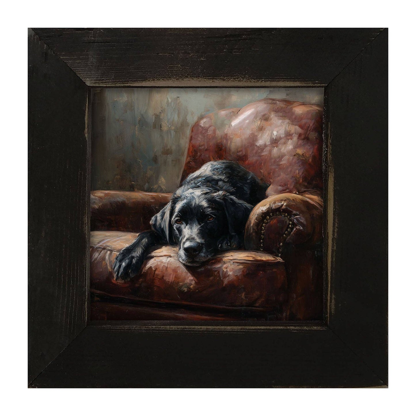Armchair with Black Lab