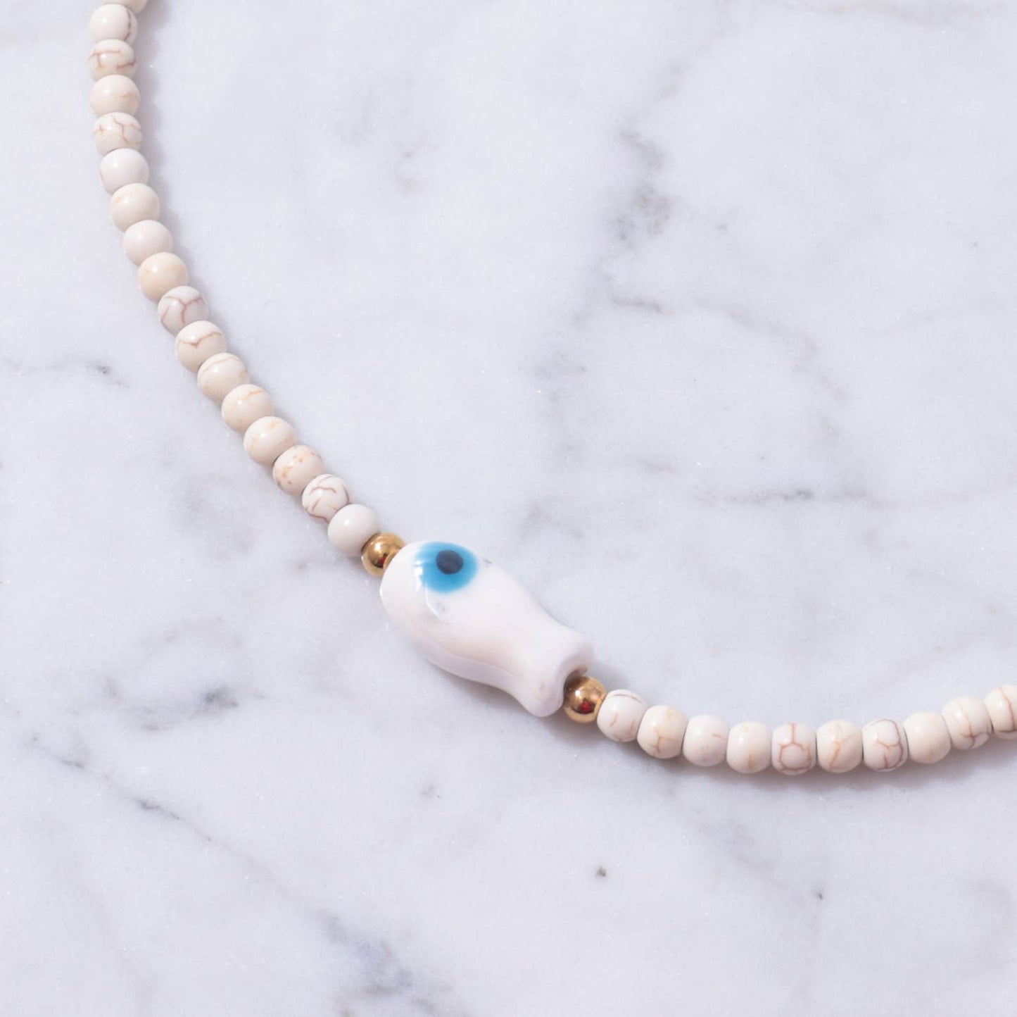 Good Luck Fish Bahama Wood Bead Necklace