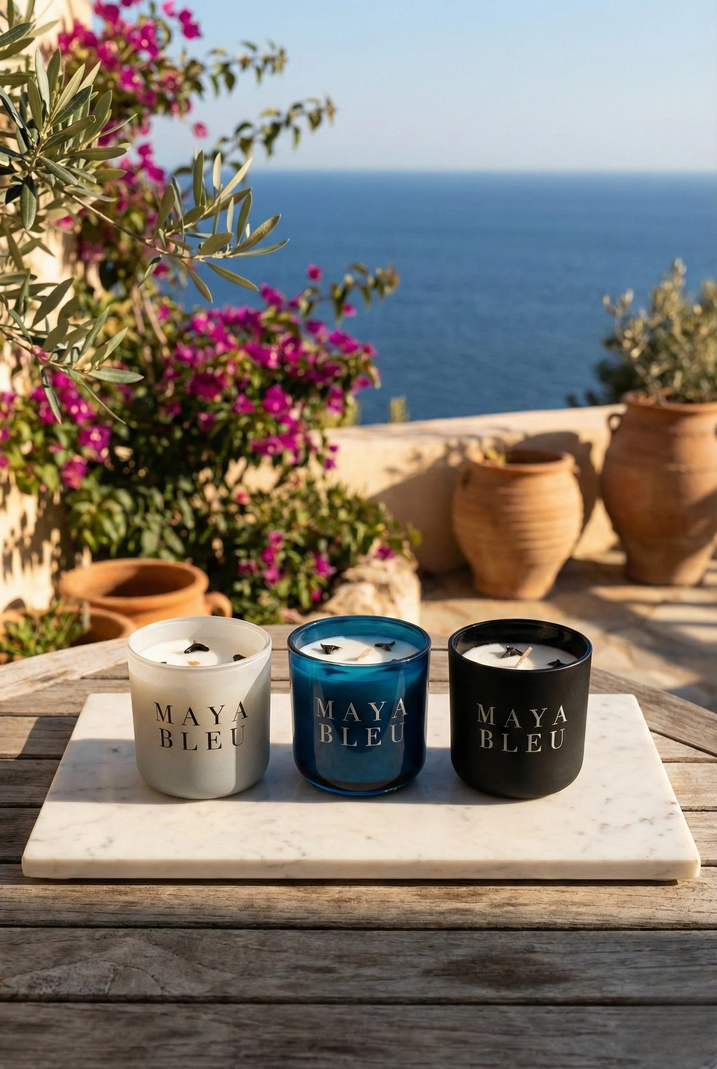 Maya Bleu Large Candle