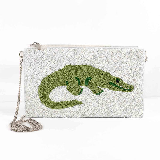 Alligator Beaded Crossbody