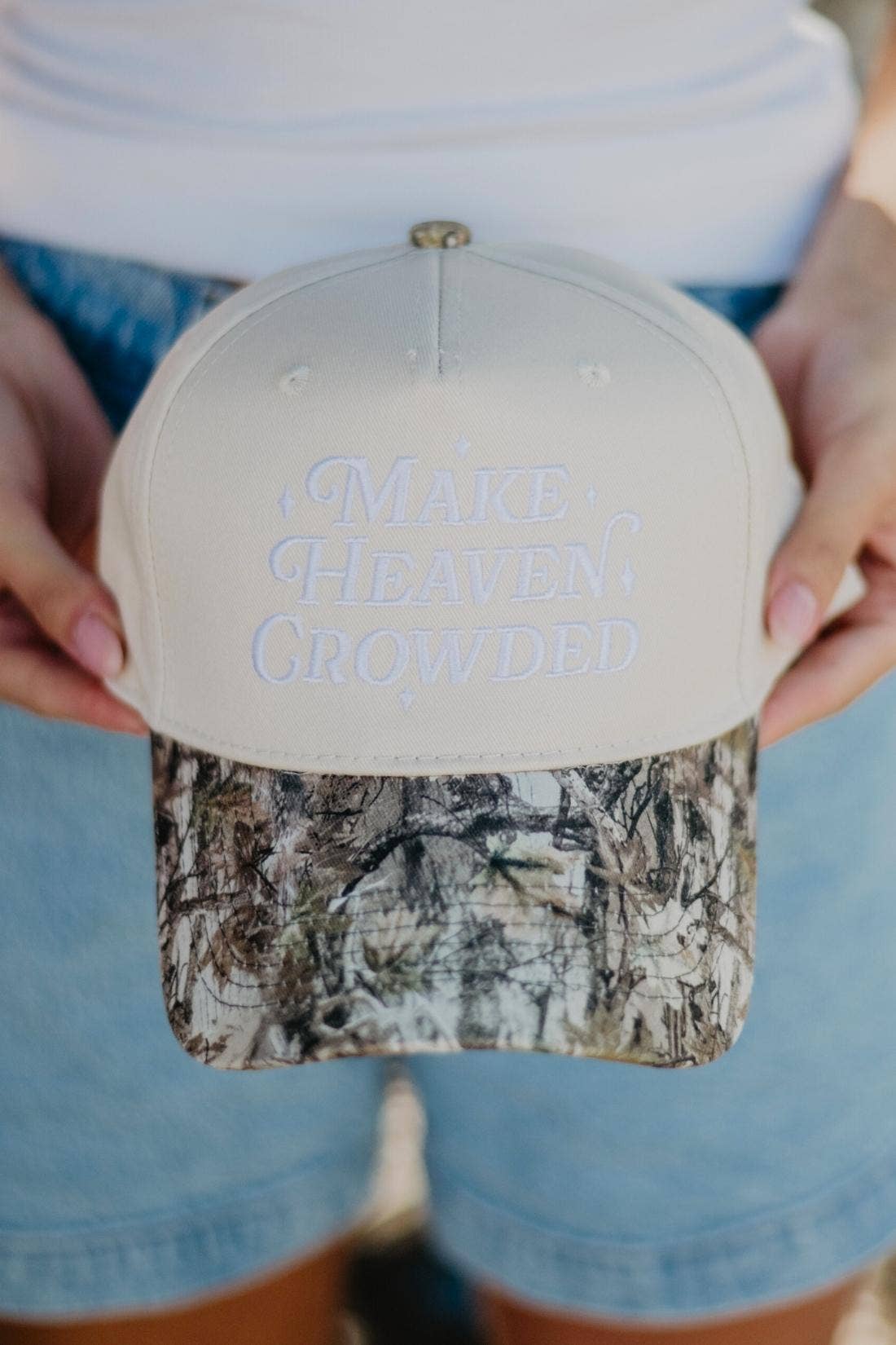 Make Heaven Crowded Vintage Trucker Hats