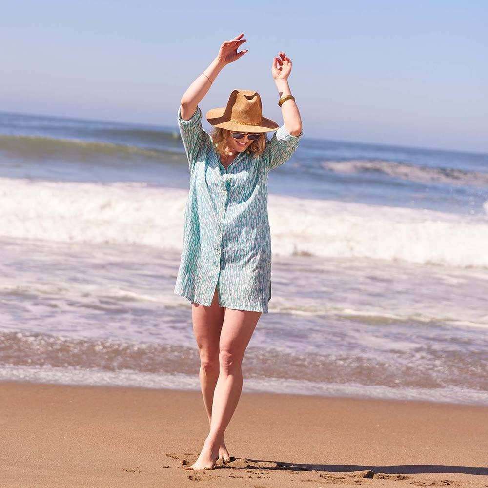 Sardina Ocean Cotton Button Down Beach Tunic