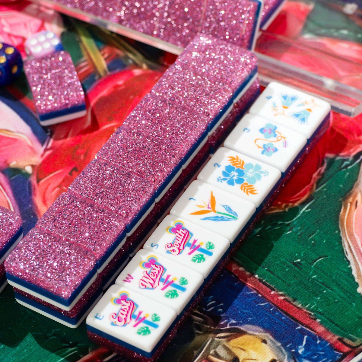 Palm Beach Mahjong Set - Pink Stardust