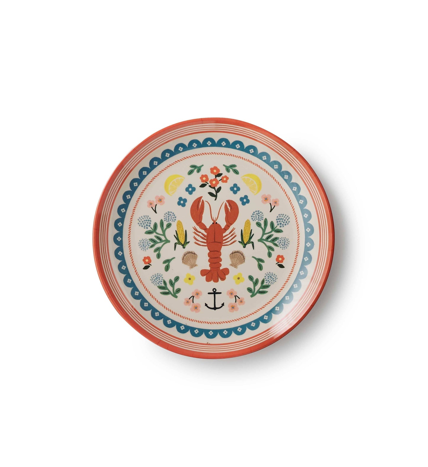 Seaside Melamine Dessert Plate Set