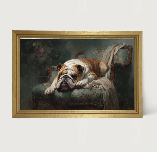Armchair with Bulldog - Horizontal Frame