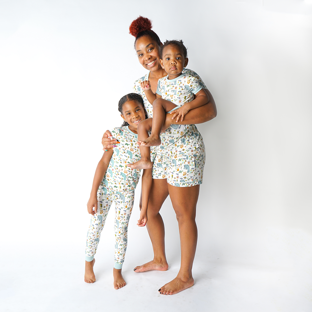 Manatee Adult Bamboo Pajamas Women's Shorts