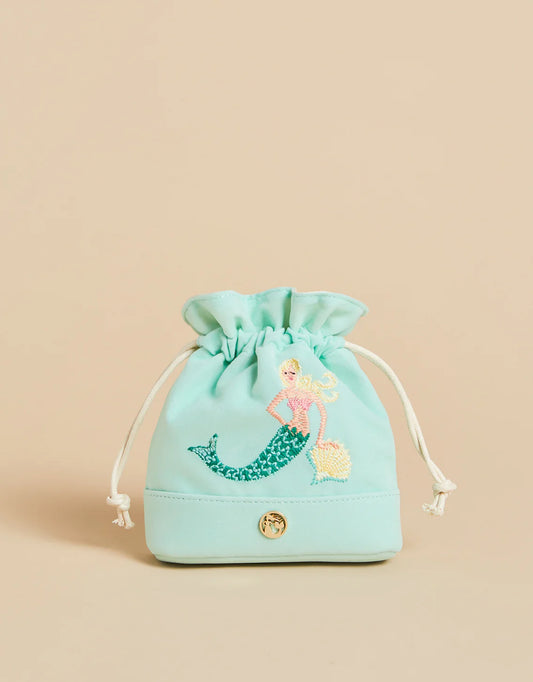 Keepsake Drawstring Mermaid Shell Seafoam