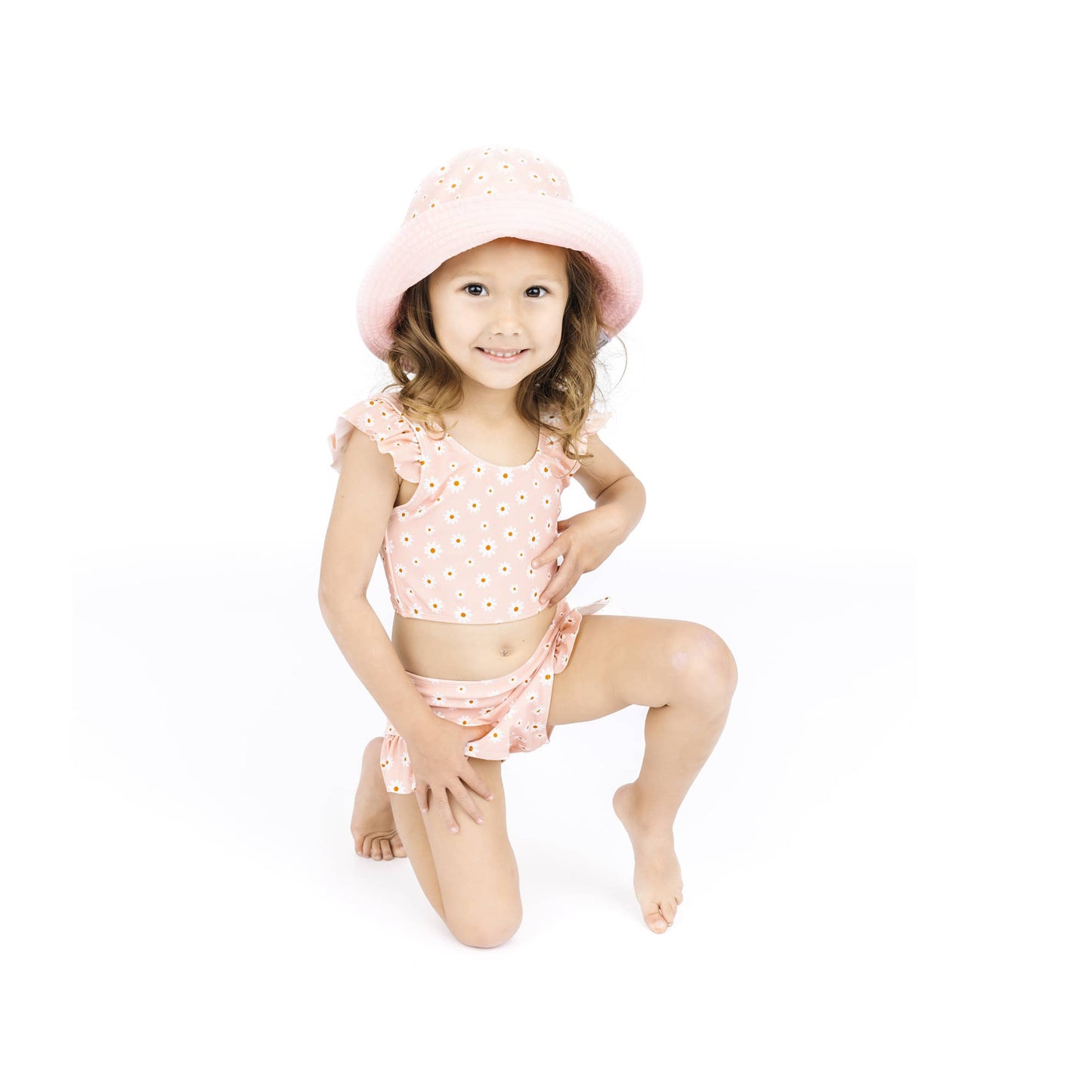 Pink Daisy Reversible Bucket Hat