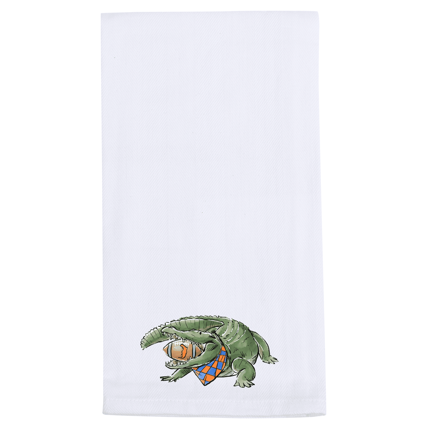 Alligator with Football Tea Towel