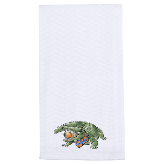 Alligator with Football Tea Towel