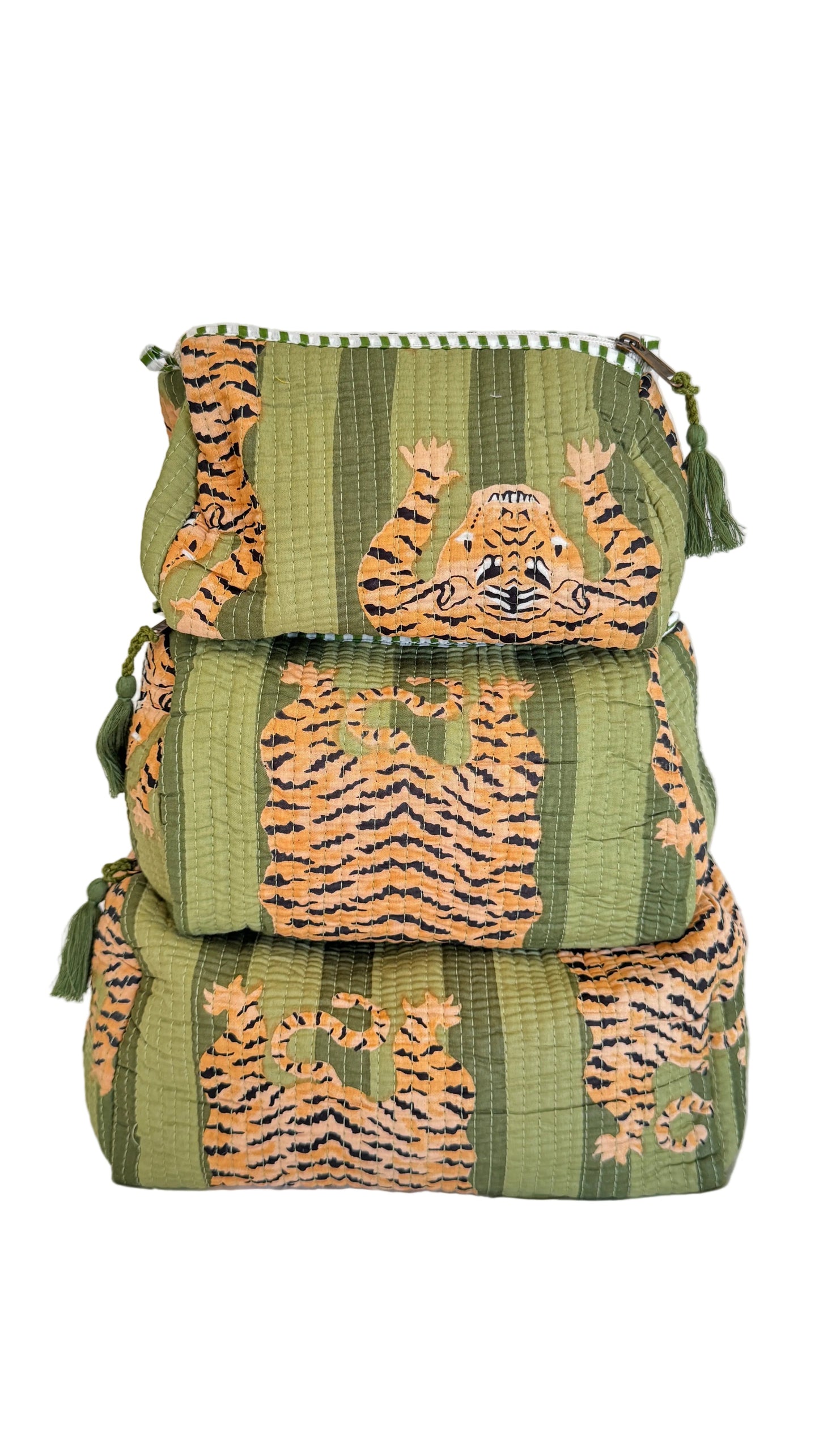 The Roots Handmade Cosmetic Bags - 3 - Piece Sets- Various Patterns