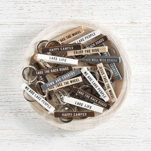 Face to Face Wood Keychain - Boats Well with Others