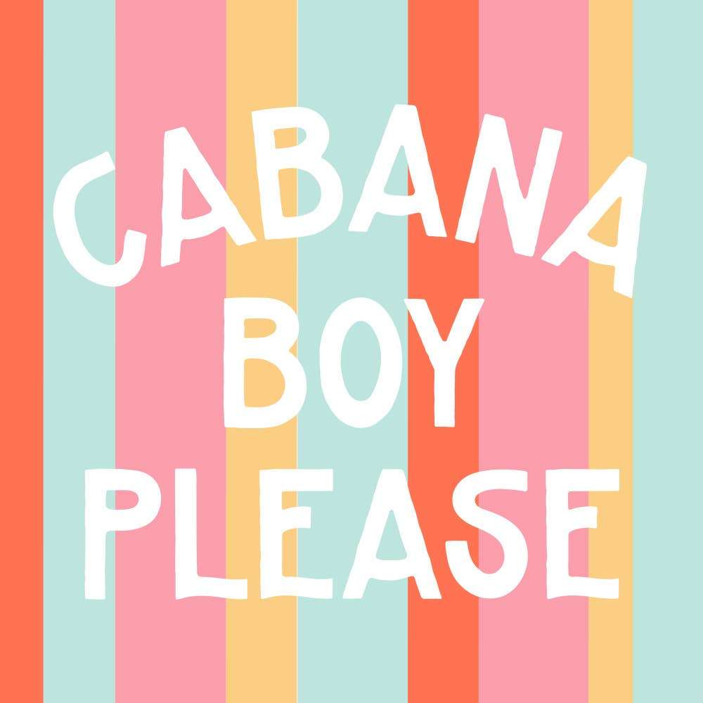 Pool Party Cocktail Funny Napkins | Cabana Boy Please -