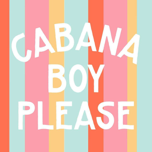 Pool Party Cocktail Funny Napkins | Cabana Boy Please -